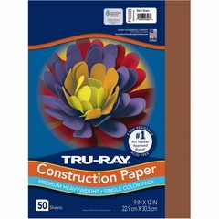 Tru-ray Construction Paper – 12″ X 9″ – Brown (PAC103025)