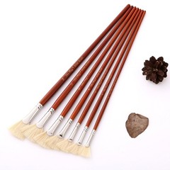 Fan Brush Sets, Long Handle Artist Anti-Shedding Paint Brushes for Painting