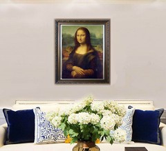 Paint by Number Kits, Da Vinci Oil Painting Art Works DIY 40x50cm,Mona Lisa