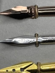 Authentic Vintage Francesco Rubinato Wooden Dip Calligraphy Pen Set W/ Ink Italy