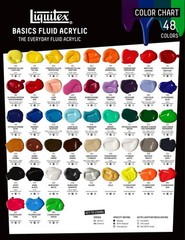 BASICS Acrylic Fluid Paint, 6 x 118ml (4-oz.) Bottle Set