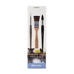 Escoda | Watercolour | Artist Set Pablo Rubén | Size 12,14,14 | 3 Brushes |