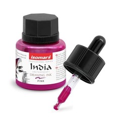 Waterproof Drawing Ink Pink 35ml Dropper Bottle for Calligraphy Art
