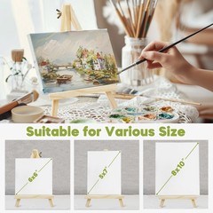 6 Pack 9 Inch Mini Wooden Display Easels, A-Shaped Mini Easel Stand for Small…
