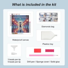Romantic Love Diamond Art Kits for Adults, 5D Diamond Painting Kits for Beginner