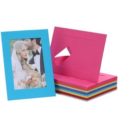 50 PCS 4×6 Inch Paper Picture Frames Cardboard Easel Assorted 10 Colors
