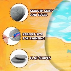 50PCS Rocks for Painting, 23 Inches Natural Smooth River Rocks for Painting, …