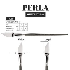 Speedball Art Products 1436-025 Escoda Perla Series, 1/4″, Synthetic White To…