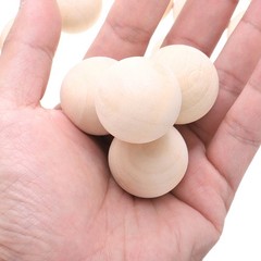 10 Pcs Wooden Round Balls 1-1/4″ Unfinished Wooden Balls Natural Wood Spheres