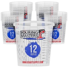 12 Ounce (350ml) Graduated Plastic Mixing Cups (Box of 20) – Paint Mixing Cup…