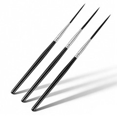 3 Pcs Script Pinstripe Brushes, Extra Long Fine Scroll Pinstriping Brush, Rigger