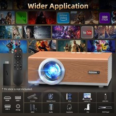[Electric Focus/4K Support] Projector with WiFi 6 and Bluetooth 5.4, Highligh…