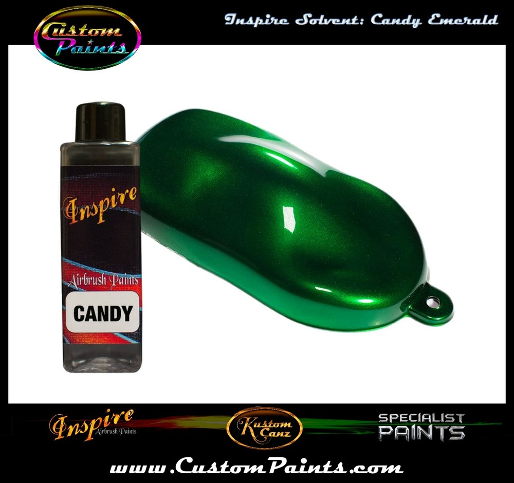 INSPIRE AIRBRUSH CANDY EMERALD 4oz (SOLVENT), CUSTOM PAINT, HOK, ARTIST, HOT ROD