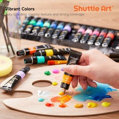 Shuttle Art Acrylic Paint Set, 30 x12ml 0.4 Fl Oz (Pack of 30), 30 Colors