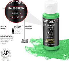 GOTIDEAL Acrylic Paint Set with 10 Brushes, 18 Colors Outdoor/Indoor (59Ml, 2 Oz