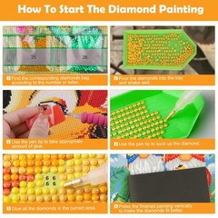 KEYIFA Diamond Art Colored Angel Painting Kits for 30x30cm, Multi