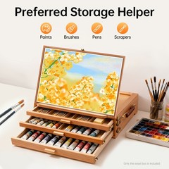 Adjustable Storage Box Easel,Painting Board Stand with Drawers,Storage Box Easel