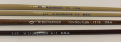 Vtg Lot of 4 Grumbacher Size 178 (two of these), 615 & 7806 Artist Brushes