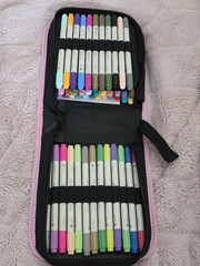 Artistro 5mm Dot Tip 1mm Fine Tip ACRYLIC PAINT Markers 48 New Markers With Case