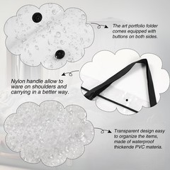 Windyun 2 Pack Large Poster Storage Bag 48″ x 36″ 48 x 36 inches, Black