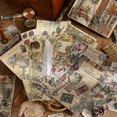 120 Pcs Deco Papers for Scrapbooking, 5.5*5.5in Vintage Decoupage Paper cream