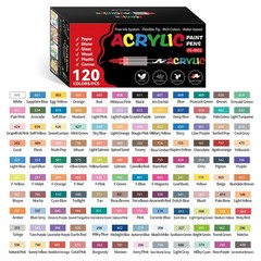 TECADA 120 Colors Acrylic Paint Markers, 1 Count (Pack of 120), 120