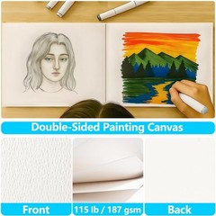 Canvas Painting Acrylic Sketch Book – 9×12 Inch, 20 inches, Inch