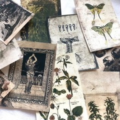 Vintage Scrapbook Paper Junk Journal Supplies,Craft Kits C, Dark