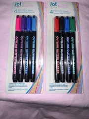 2 packs Glitter Outline Markers – 8 total markers different colors – New in pack