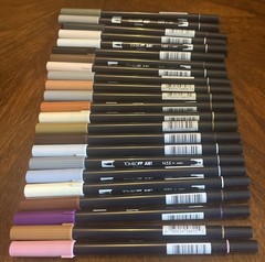 Lot Of 23 Tombow Dual End Brush & Fine Tip Pens