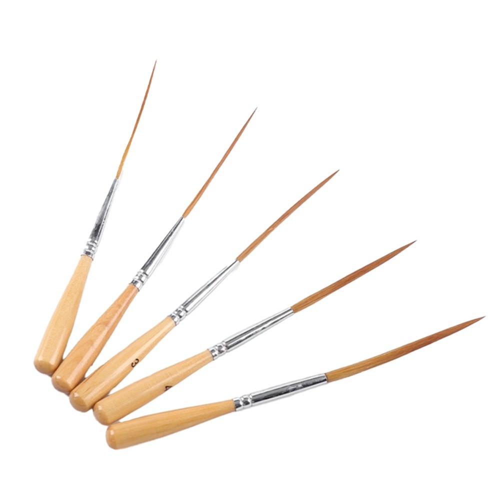 Long Liner Brush, 5pcs Ox Ear Hair Liner Paint Brush Set for Filling8595
