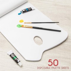 Zenacolor – Paper Palette Pad – 50 Removable and 12 x 9 x 2.4 inches, White