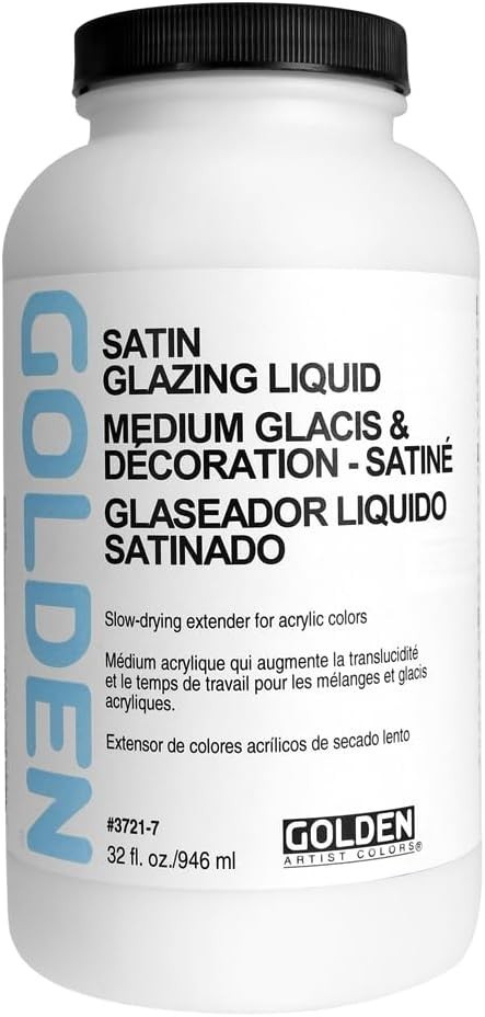 Golden Glazing Liquid Satin 32 Fl Oz Premium Acrylic Medium for Fine Art