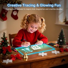 Abcool Lumiboard Led Drawing Board For Kids 13.7X10 Light Up Acrylic Dry Erase