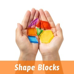 128 Pcs Translucent Pattern Blocks – Geometric Shapes for Light Table, Ideal …