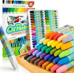 36Colors Oil Pastels Set – Crayons Bulk Washable Crayon Soft Oil Pastels Crayons