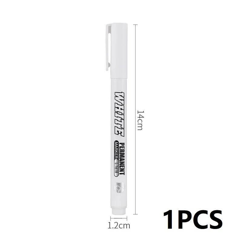 3 pcs White Waterproof Permanent Paint Marker Pens for Metal Wood Fabric