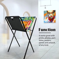 Sturdy Metal Canvas Print Rack for Art Displays – Holds 24″ x 30″ Artworks