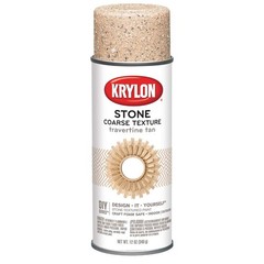 Krylon K18203 Coarse Stone Texture 12 Ounce (Pack of 1), Travertine Tan
