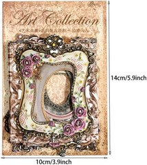 30Pcs Vintage Scrapbook Paper Photo Frame for Scrapbooking Junk Journal Brown