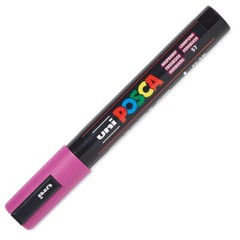 Posca Markers, Paint Marker, Raspberry Paint, 5M Medium Tip, Opaque Ink, Acrylic