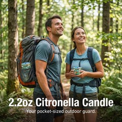 Citronella Candle for Outdoor 3 Pack, 2.2oz Mini 2.2 Ounce (Pack of 3), Green