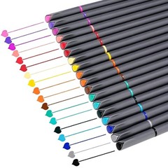 18 Colors Journal Planner Pens, Office Supplies, Fine Point Fineliner Drawing…