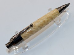 Chrome finish 5.6mm Sketch Pencil. Hand made with Stabilized Box Elder Burl.#149
