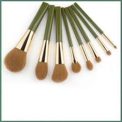 Glowup Timber Glow Wood Handle Soft Face & Eye Brushes Makeup Brush Set