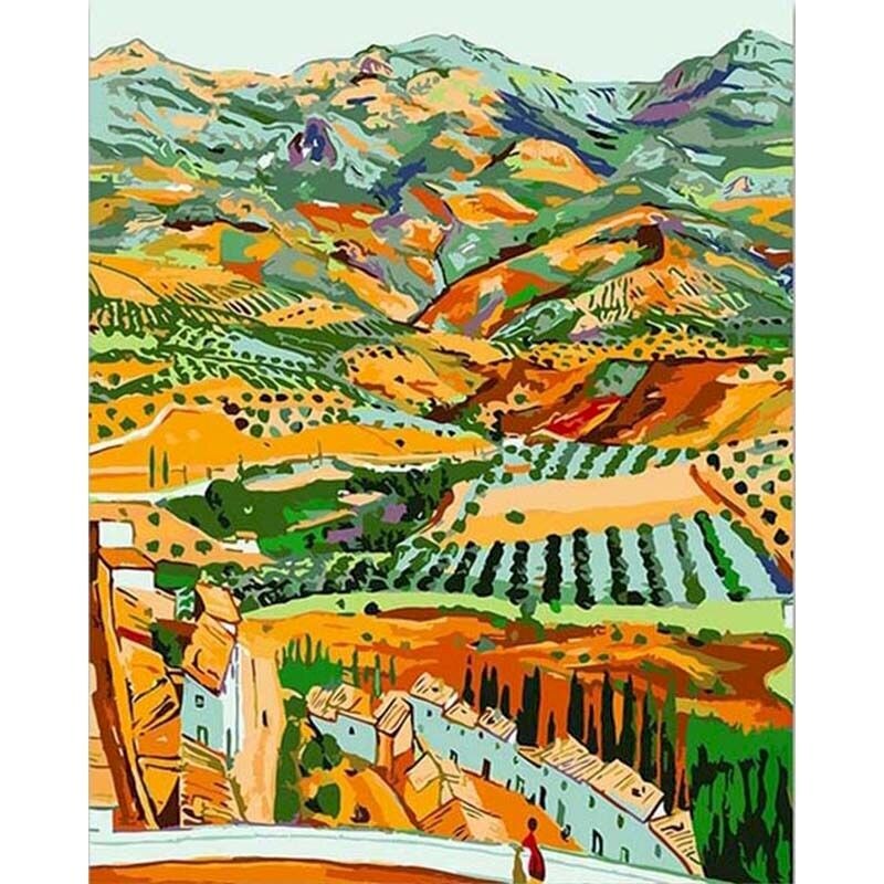 Paint By Numbers Adults kids Landscape famous DIY Painting Kit 40x50CM Canvas