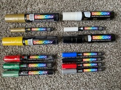 Lot of 13, Marvy DecoColor Wedge Chisel Extra Fine Tip Paint Marker Colors NEW