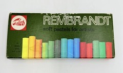 Vintage NOS Talens Rembrandt Soft Pastels 15 Count Open Box