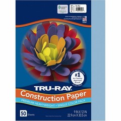 Tru-ray Sulphite Construction Paper – 12″ X 9″ – Sky Blue (103016)