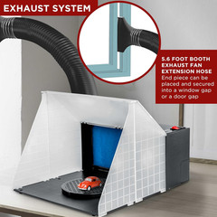 Portable Airbrush Spray Booth with Fan & Turntable for Crafts & Models
